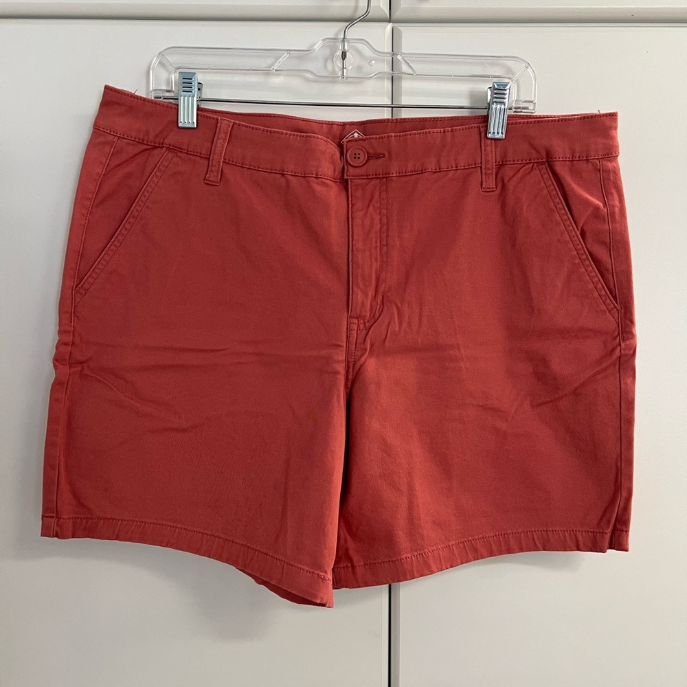 St Johns Bay Women's Dark Salmon Shorts Sz 16